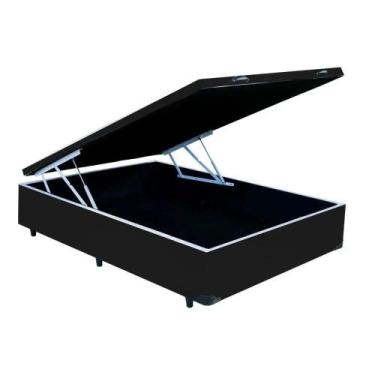 Imagem de Base Baú Universal Casal 41x188x138 Blindado Cor Preto - Alto Nível, P