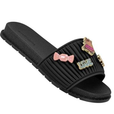 Imagem de Chinelo Infantil Molekinha 2341.134 Meninas, Preto, 32