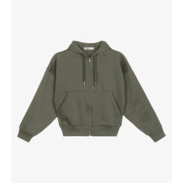 Imagem de Jaqueta Feminina Com Capuz Moletom Felpado Endless Verde, M, Verde