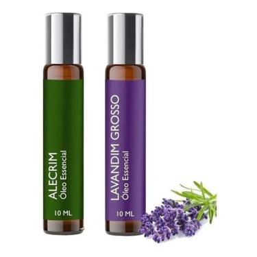 Imagem de Kit 2 Óleos Essenciais Alecrim E Lavandin Roll On 10Ml Puro - Essência