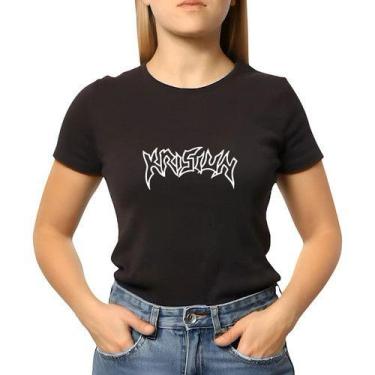 Imagem de Camiseta Banda Krisiun Baby Look Feminina 100% Algodão - NoBrand, Pret