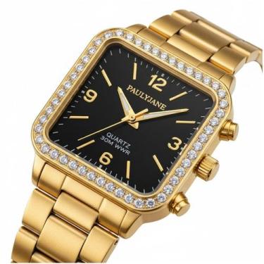 Imagem de Relógio Pallyjane Elegante Quadrado Feminino Resistente 3atm - A.R Var