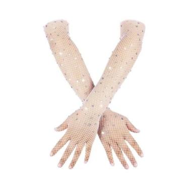 Imagem de Luvas Transparentes De Rede Para Mulheres, Longas E Sexy, Para Perform