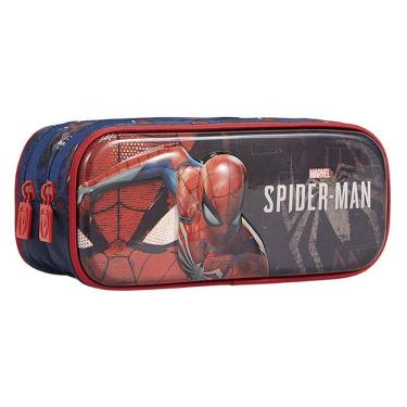 Imagem de Estojo Escolar Infantil Duplo Spider Man 13376 - Xeryus