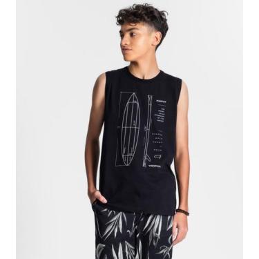 Imagem de Regata Juvenil Masculina Minty Preto, Preto, 14