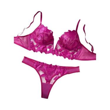 Imagem de Conjunto De Calcinhas Sexy Florais Para O Dia Dos Namorados Para Mulhe