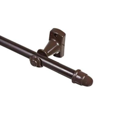 Imagem de Kit Completo Varão de Cortina 2 Metros (madeira) - VR Acessórios, Marr