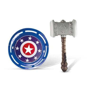 Imagem de Kit Heróis Martelo Thor C/ Escudo Capitão América - Pica Pau - Pica-pa