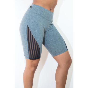 Imagem de Bermuda Ciclista com Transparência - Ace Mescla e Preto - G2-Feminino