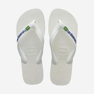 Imagem de Chinelo Havaianas Brasil Logo Branco, Branco, 41/42