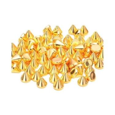 Imagem de Rebites Decorativos De Plástico Prata E Dourado 8mm 10mm Para Roupas D