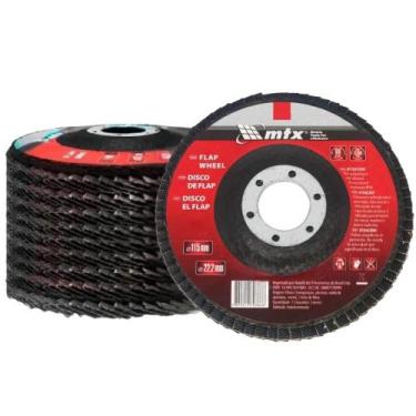 Imagem de Disco de Lixa Flap 4,1/2 POL Grana 60 Kit Com 50 Unidades MTX