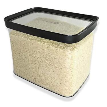 Imagem de Pote Hermético para Alimentos e Mantimentos 4000ml Tampa Preta Helsim