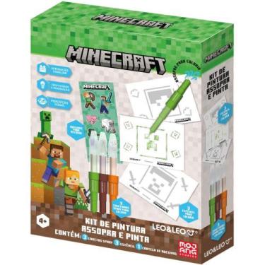 Imagem de Brinquedo para Colorir Minecraft KIT Pintura Assopra KIT - Leonora