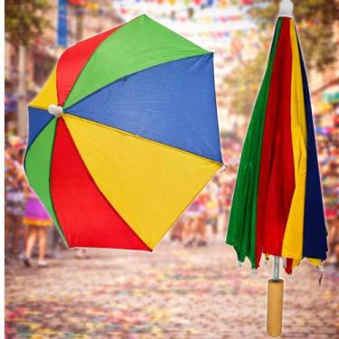 Imagem de Guarda-Chuva Frevo Infantil Colorido Nylon - Quimera Kids
