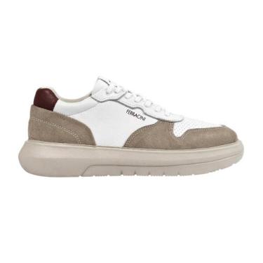 Imagem de Sapatenis ferracini easy ref 8287-695 masculino, Branco, Bege, 41