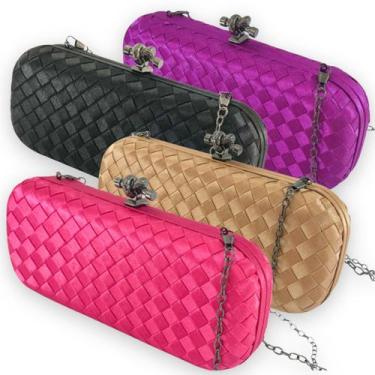 Imagem de Bolsa Feminina Clutch Pequena Festa Luxuosa Casamento Alça - Santo Est