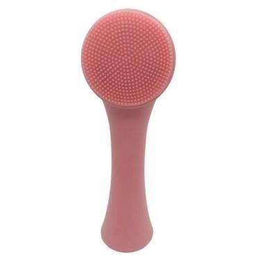 Imagem de Escova pincel limpeza facial 2 em 1 massagem skin care rosa - DIVA E B