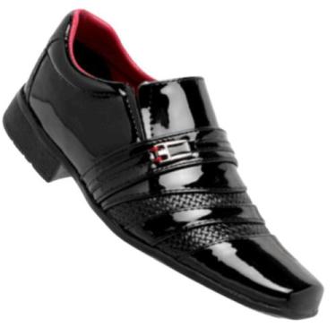 Imagem de Sapato Social Infantil Bkarellus K0107 Masculino - Bkarellus, Preto, 3