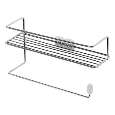 Imagem de Suporte Para Papel Toalha E Porta Tempero Condimentos Organizador 2 Em