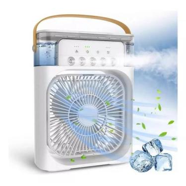 Imagem de Climatizador Ventilador Umidificador De Ar Usb Com Luz Led Aromatizado
