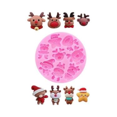 Imagem de Molde De Silicone Para Sino De Natal, Boneco De Neve E Casa De Neve Pa