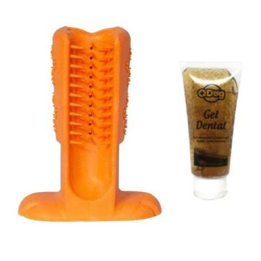 Imagem de Creme Dental Mais Dog Chocolate + Escova Mordedora