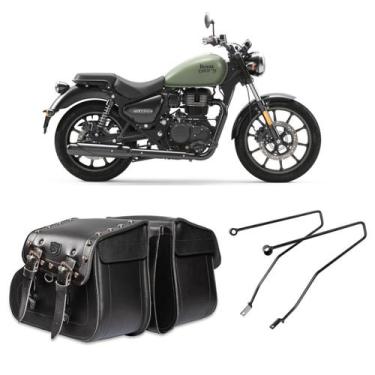 Imagem de Alforge Bolsa Mala Baú Lateral Botinha 20l Cravos Afastador Suporte Ro