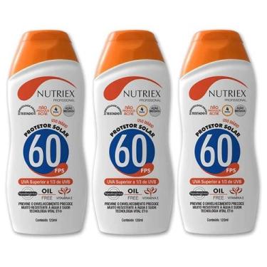 Imagem de Kit 3 Protetor Solar Fps 60 Corporal Nutriex 120ml