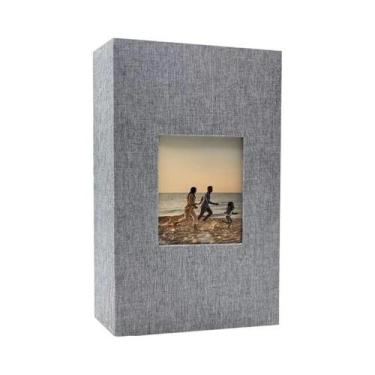 Imagem de Álbum De Fotos Grande Em Linho Com 200, 300, 600 Bolsos Para Fotos 4x6