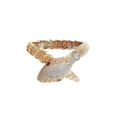Imagem de Bracelete serpente cravejada banhado a ouro - VIDIÈ