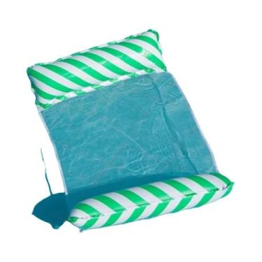 Imagem de Colchão Inflável Dobrável Para Piscina, Rede Flutuante, Espreguiçadeir