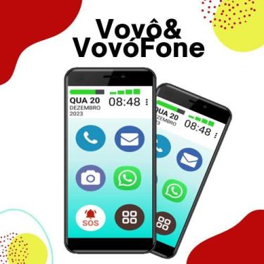 Imagem de Celular do idoso vovô&vovófone 4g 32gb icones grandes zap samsung
