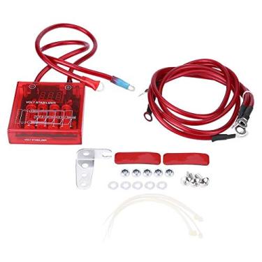 Imagem de Kit de estabilizador de tensão elétrico digital, bateria econômica de 12 V para carro veículo automotivo substituição alternador reguladores de tensão (vermelho)
