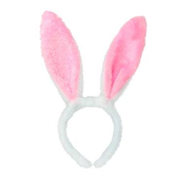 Imagem de Tiara Coelho - Tiara de Orelha de Coelho - Fantasia de Coelho, Festas - Branco - Unissex - Crianças