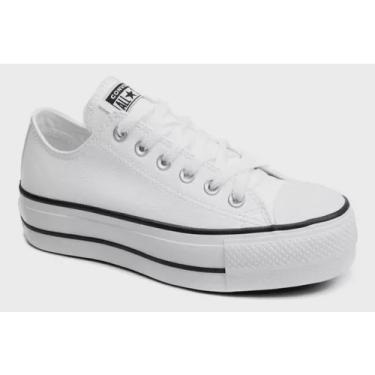 Tênis All Star Converse Plataforma De Couro Ct9830001 Branco