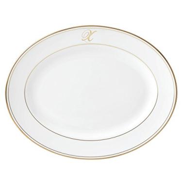 Imagem de Lenox Prato de jantar com monograma escrito em ouro Federal, X