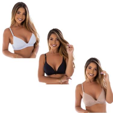 Imagem de Kit 3 Sutiãs de Bojo Sem Aro | Conforto Total 2089