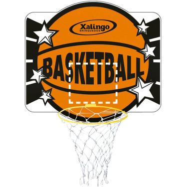Imagem de Tabela De Basquete Em Mdf Aro 36 Cm Laranja 67032 Xalingo