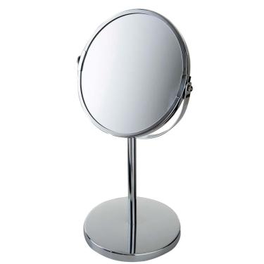 Imagem de Espelho de Aumento Dupla Face M Mor 8481 em Aço e Vidro Prata