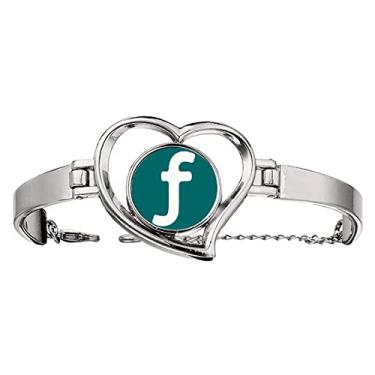 Imagem de N/A N/A Bracelete com símbolo da moeda Aruban Florin AWG coração joia pulseira de arame, medium, metal
