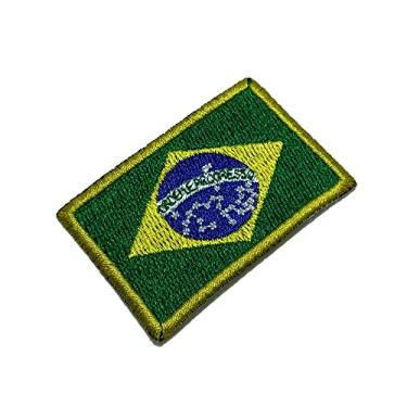 Imagem de BP0403V11 Bandeira Brasil Patch Bordado Fecho Contato