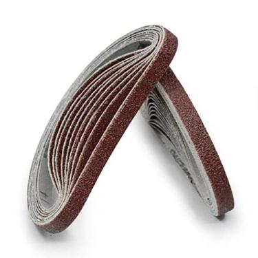 Imagem de Cintos de lixamento de polimento de 10 peças, lixamento de 25 * 330mm 40-1000Grit para rebarbadora, correia pneumática pequena, máquina de lixar, ferramenta elétrica, cinto de areia, 120