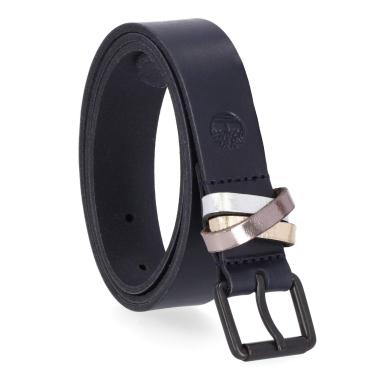 Imagem de Timberland Cinto de couro casual feminino para jeans, Azul marinho, Medium (33-39)