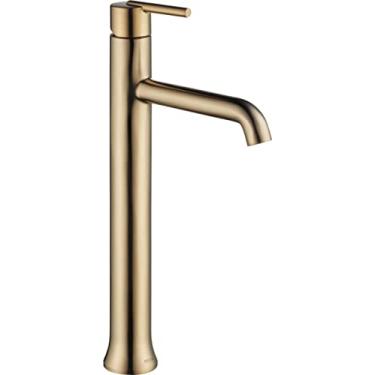 Imagem de Delta Torneira Trinsic Vessel Sink Faucet, Single Hole Bathroom Faucet, Gold Bathroom Faucet, Single Handle, Diamond Seal Technology, Champagne Bronze 759-CZ-DST