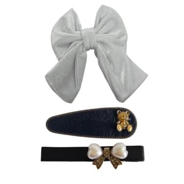 Imagem de Kit 3 Pçs Prendedor De Cabelo Sofisticado Fashion Sabrina (branco)