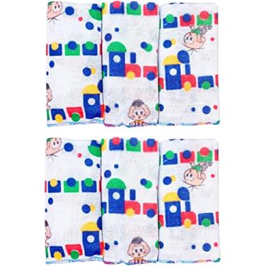 Imagem de Pano de Boca Babetes 03 Unidades Incomfral Turma da Mônica Baby Azul