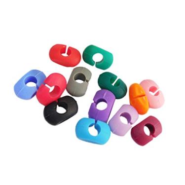 Imagem de Cabilock 48 peças de marcadores para bebidas de taça de vinho com pingentes de vinho, marcadores de silicone para taças de champanhe, coquetéis, convidados, anfitriãs, jantar, presente