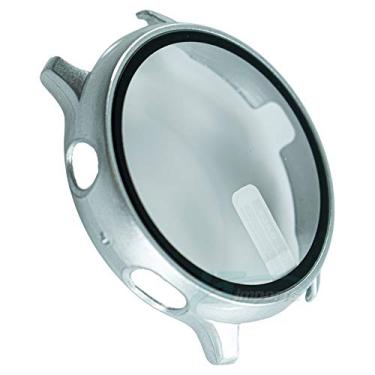 Imagem de Capa Case com Película de Vidro 3D para Galaxy Watch Active 2 44mm SM-R820 e SM-R825 - Marca LTIMPORTS (Prata Brilho)