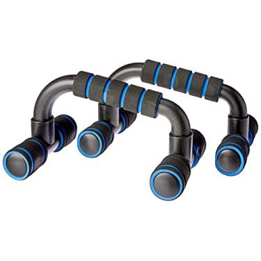 Imagem de Par Apoio Flexão De Braço Suporte Fixo Push Up Fitness (Azul)